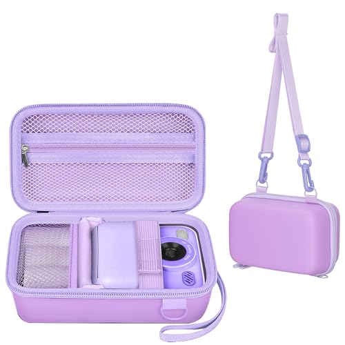 Image of Leayjeen Kids Camera Case Compatible with Cimizi /Gofunly /Aasonida /CAMCLID /LETSHAHA Kids Instant Print Camera, Kids Instant Camera for 1080P Printed Photos,Birthday Gifts for Kids-Purple(Case Only)
