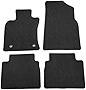 IKON MOTORSPORTS, Floor Mats Compatible With 2018-2023 Toyota Camry, Black Nylon Carpet Front & Rear 4PC Set, 2019 2020