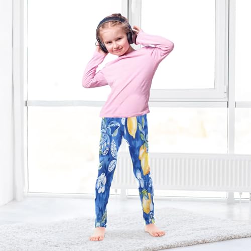 Bolaz Toddler Girls Leggings Printed Yoga Pants Leggings Watercolor Lemon for Kids4