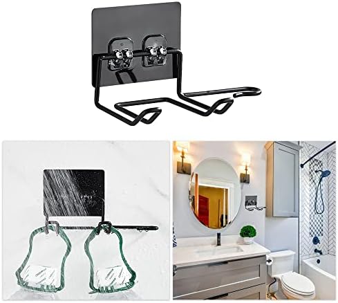 FUBAOLIN Hair Dryer Holder No Punching Hair Dryer Stand Multifunctional Hair Dryer Rack for Bathroom Bedroom