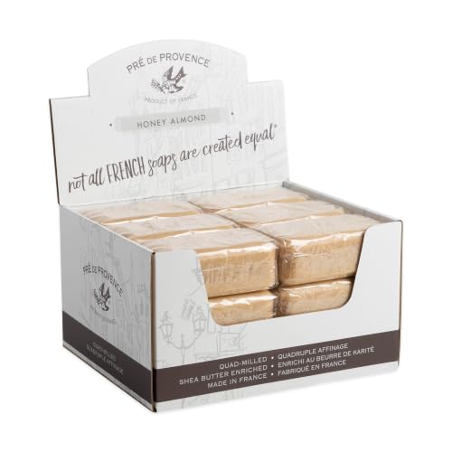 Image of Pre de Provence Artisanal French Moisturizing Soap Bar, Shea Butter Enriched, Quad Milled for Long Lasting Rich Smooth Lather, 5.3 Ounce, Honey Almond