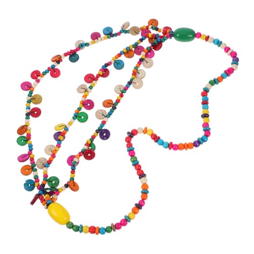 Collier bois femme unique en coquille naturelle BESPORTBLE, style bohème chic, couleur aléatoire