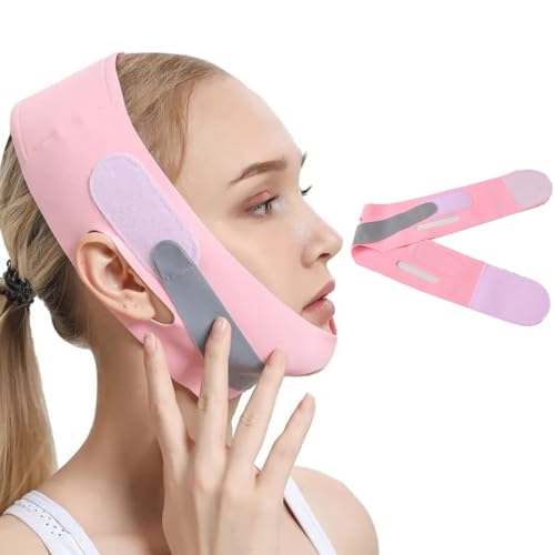 KSURTW Faja facial para reducir la papada, Adelgazar la cara, Adelgazante, Vendajes, Reafirmante Cara, Lifting, Reductor y Antiarrugas cuidado facial piel compacto, Reducir Barbilla Doble V-line
