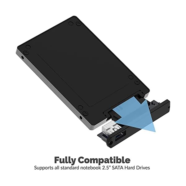 SABRENT SSD HDD 2.5 Zoll Aluminium festplattengehäuse 3.2 gen1 Hard Drive gehäuse, sata auf USB Enclosure, Festplatte extern Adapter case, typ A Kabel (auch mit Typ C auf typ A kompatibel) – Bild 5