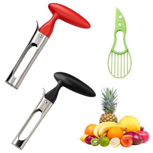 Apfelentkerner 3 teilig, Apfelausstecher Edelstahl, entkerner apfel mit ergonomischem Griff, praktisches Küchenwerkzeug für schnelles Entkernen von Äpfeln, inklusive 1x roter und 2x grüner Entkerner Apfelentkerner 3 teilig, Apfelausstecher Edelstahl, entkerner apfel mit ergonomischem Griff, praktisches Küchenwerkzeug für schnelles Entkernen von Äpfeln, inklusive 1x roter und 2x grüner Entkerner