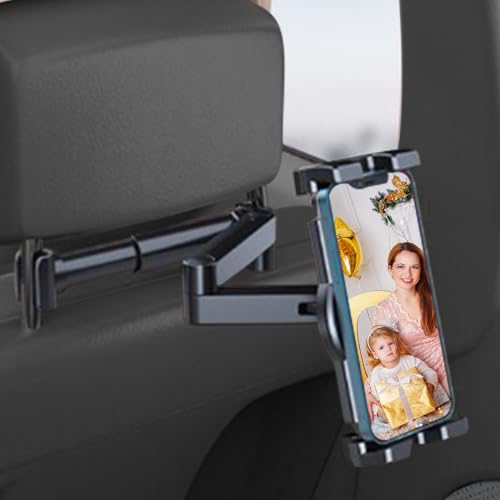 Soporte para tablet para coche trasero ajustable soporte para tableta giratorio 3