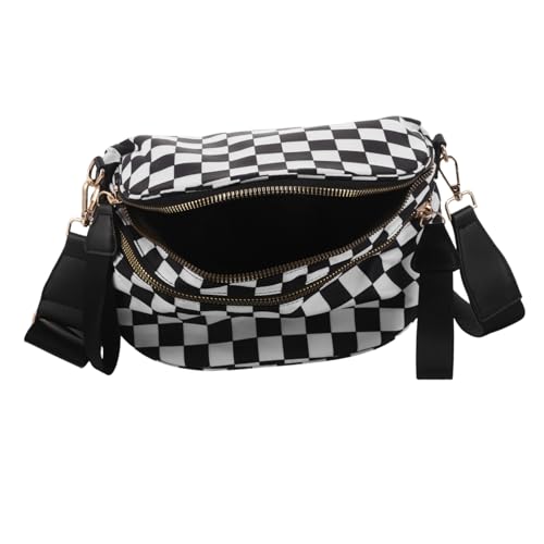Sac bandoulière à carreaux FOMIYES | Grand cabas chic et sac banane moderne pour femme