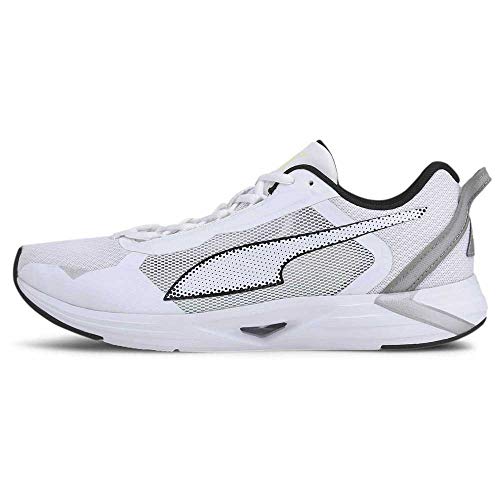 PUMA PUMA Men's Road Running Shoe, White Fizzy Yellow, 10