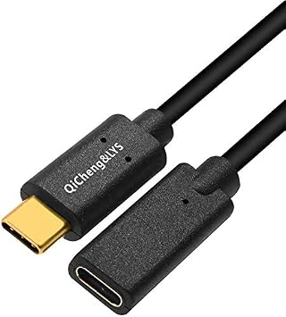 QiCheng&LYS USB C Extension Cable Type C Male to Female Thunderbolt 3 Extension Cable USB 3.1 10 Gbps Charging/Sync/ 4K Video/Audio 0.3m