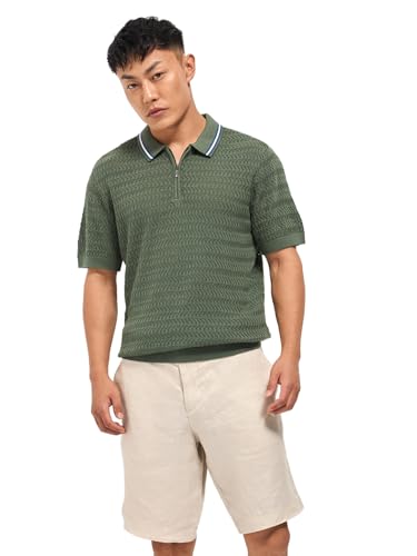 Image of THE BEAR HOUSE Men's Multi-Color Slim Fit Colorblock Casual Polo