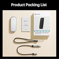 PHIXERO P10PRO Externe Tragbare NVMe SSD 1TB, Bis zu 1050MB/s, USB 3.2 Gen2, Inklusive 2-in-1 USB C Kabel, Externe Festplatte Portable SSD für iPhone 15/16 PRO/Android/Mac, Weiß – Ansicht 9