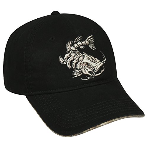Realtree Adjustable Closure Catfish Bones Cap, Black/Realtree Xtra Camo