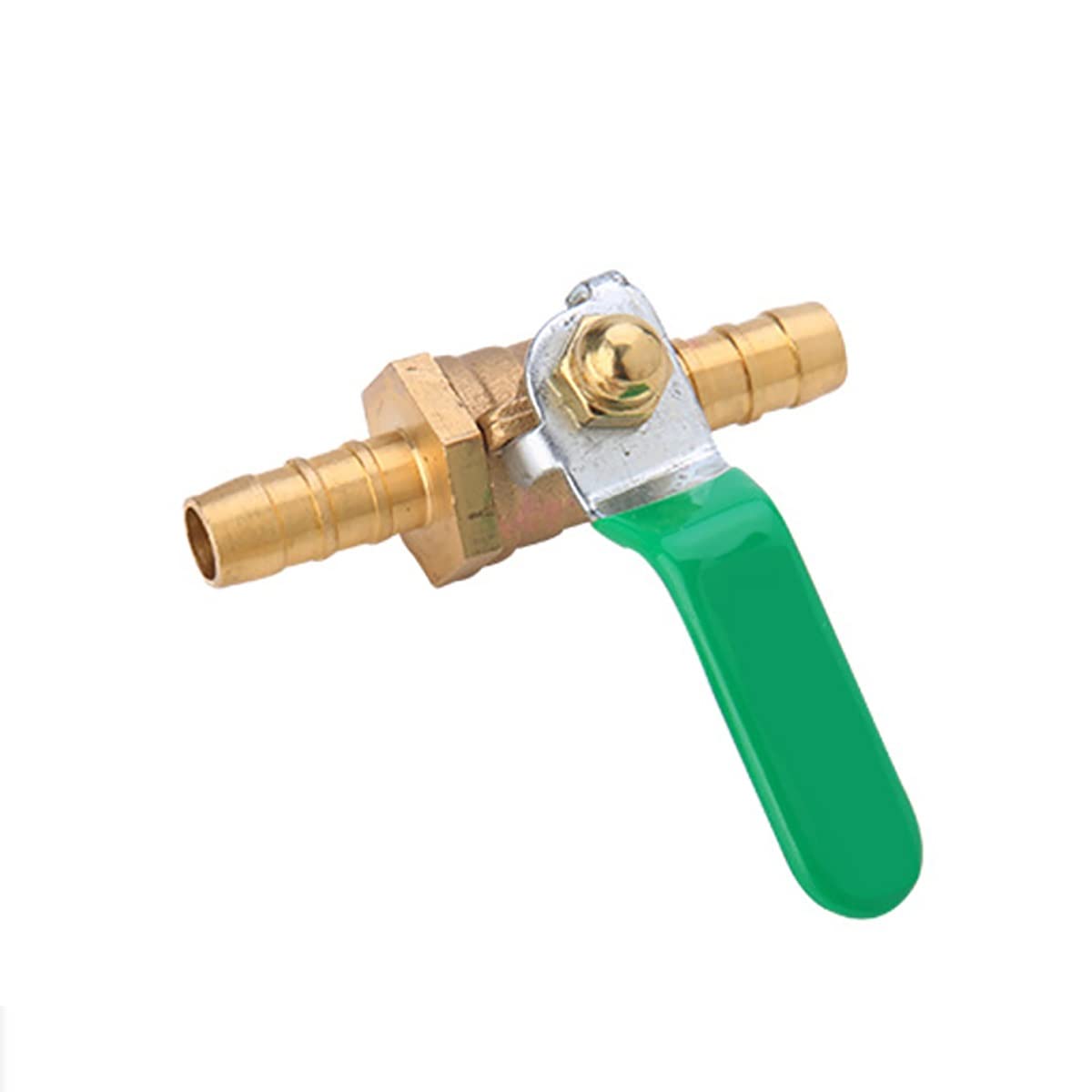 Valvola A Sfera Esagonale In Ottone Cromato Lumonic Con Maniglia A Bavaglio Per Aria Compressa