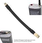 Akozon Tire Inflator Extension Hose, 6.3in Tire Inflator Extension Hose Air Pump Tube Replacement for Electric Inflator Motorcycle Automobile
