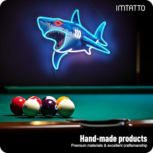 Image of Shark Neon Sign Shark LED Night Light for Room Decoration Wall Decor Gifts for Kids Teens Men