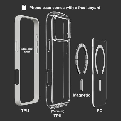 Coque iPhone 17 Pro Max antichoc coussin d'air cordon de protection