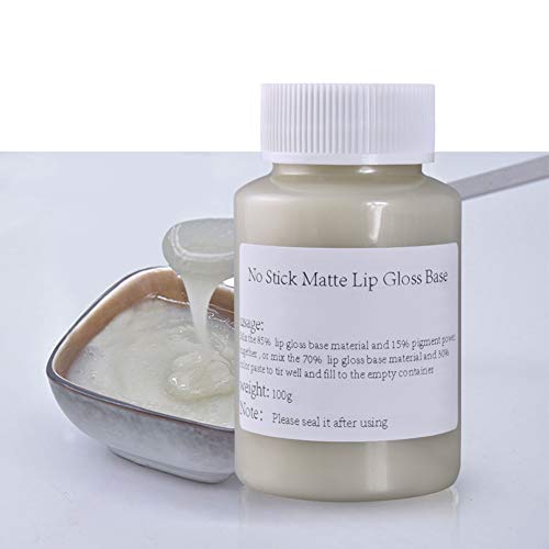 Owest Non-Stick Cup Matte Lip Gloss Base, Translucent Gel Base DIY Lip Balm Lip Gloss Making Material Moisturizer Nutritious Lip Gloss Base Oil-100ml