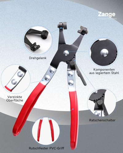 Colliers de serrage pour tuyau silicone et durite essence avec clé rotative - 6