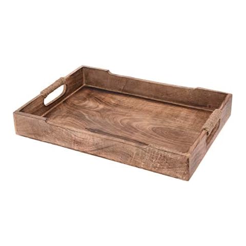 Tablett Serviertablett Holz Mango braun Holztablett Deko Dekotablett Dunkelbraun ) Cover