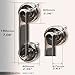 YIDELAI - Suction Cup Door Handle, Adhesive Cabinet Handle, Suitable for Kitchen Sliding Doors, Window Glass, Refrigerator Doors, cabinets, etc (Transparent - Black)