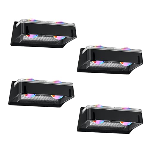 Lampe solaire extérieur étanche IP65 Kerry lot de 4 pour illuminer une clôture sombre