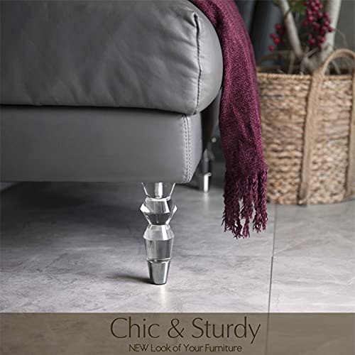 Jerever 19007 Acrylic Furniture Legs 6.9Inch Replacement Sofa Feet Cabinet Modern Clear Decor Diy Legs Tapered Style Set Of 4  thumb #2
