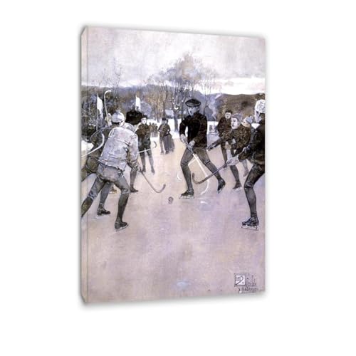Tableaux Patinage impression sur toile de qualite superieure encadre 30x45cm