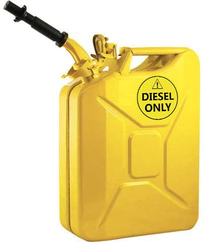 Diesel Only Sticker Sign,4" Diesel Only Decal Labels - To Prevent User Error - Adhesive Fuel Stickers For Trucks, Tractors, Machinery(5 Pack Set) (Orange Yellow) #TOP2