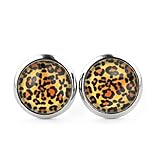 faschingskostüm herren amazon PRODUKT: 1 Paar coole SCHMUCKZUCKER Edelstahl Ohrstecker mit Leoparden-Motiv, Schwarz, Gelb-Orange, Stecker Farbe: Silber, passt vielleicht auch super zu Deinem Faschingskostüm