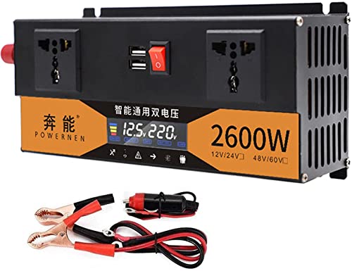 Convertisseur 12V 24V 220V 230V 2600W pure sine wave inverter de secours