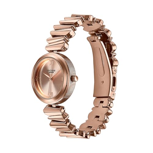 Image of Sonata Poze 8 Quartz Analog with Pink Dial IP Rose Gold Alloy Strap Watch for Women - SP80172WM01W