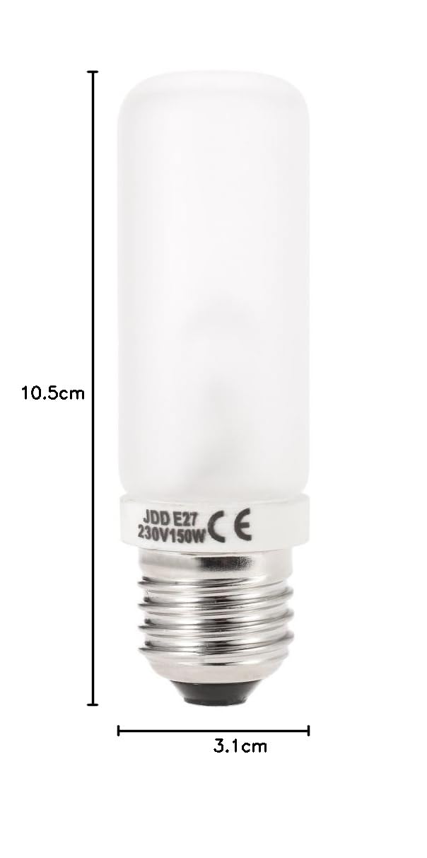 Andoer 4 x lámpara fotográfica, JDD 150 W, E27, flash de estudio, modelado, tubo de luz, 220V-240V/230V