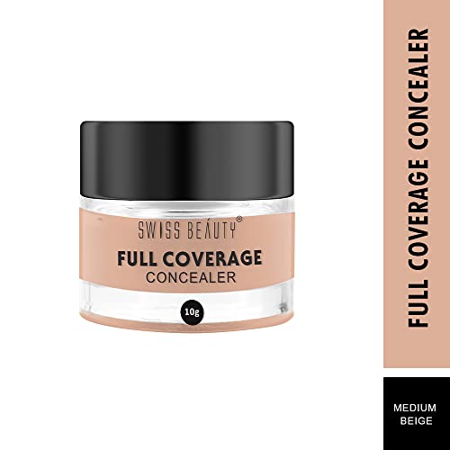 SWISS BEAUTY Full Coverage Matte Cream Concealer For Combination Skin, Face Makeup, Medium Beige, 15Gm, Pack Of 1 - Image 2