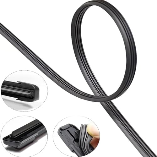 6 Stück 800 mm Scheibenwischer Gummi Schwarze Wischergummi aus Naturkautschuk Universal Ersatzwischblätter Replacement Gummistreifen für Die Meisten Autos Scheibenwischers Gummi Ersatz