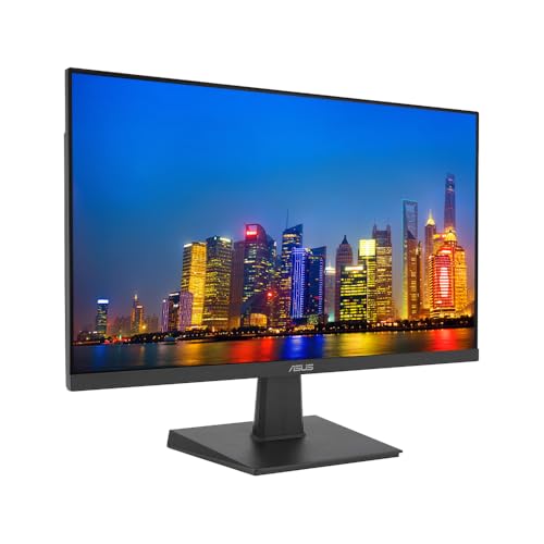 Image of Asus VA24EHE 24-inch 1080p FHD LCD Frameless Monitor, 2-Pack, HDMI, DVI-D, VGA, Low Blue Light, Desk Mount Dual Monitor Stand, MK270 Wireless Keyboard & Mouse, Gel Mouse & Wrist Pad