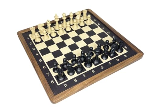 Image of PALM ROYAL HANDICRAFTS 16 x 16 inches Non-Magnetic Flat Printed Wooden Chess Board Set with 32 Chessmen for Kids and Adults Storage Bag Available 16 x 16 Inches.