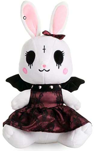 corimori Alice das Gothic-Häschen mit Accessories | 26cm Stofftier, Plüschtier, Hasen-Kuscheltier, weiß schwarz rosa corimori Alice das Gothic-Häschen mit Accessories | 26cm Stofftier, Plüschtier, Hasen-Kuscheltier, weiß schwarz rosa