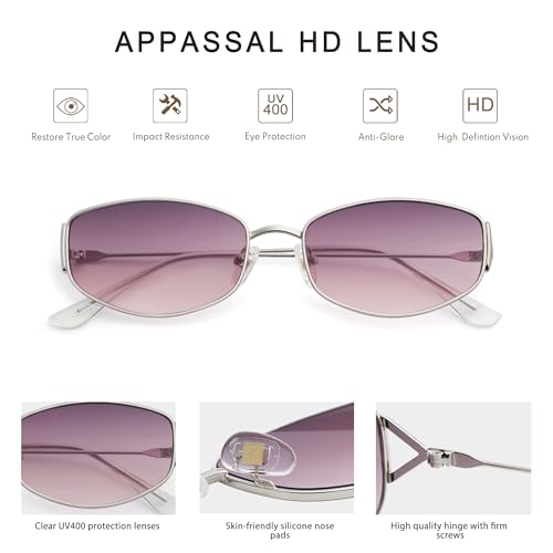 Retro Oval Sunglasses For Women Men Hexagonal Rectangle Metal Frame Sun Glasses AP3625