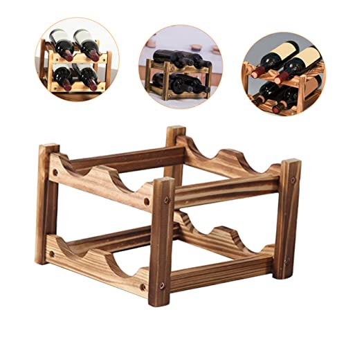 Soporte para botellas de vino madera compacto y chic miniatura 4