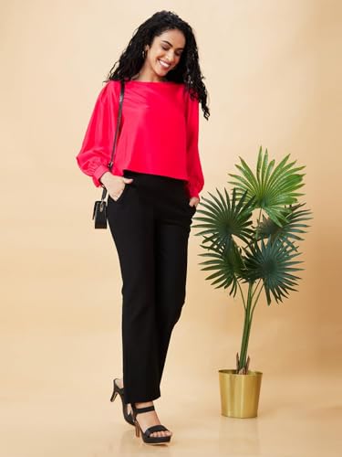 Image of Globus Women Black Solid Modern Jeggings