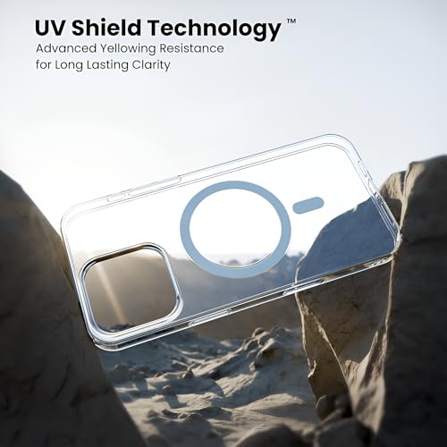 Image of Anti-Yellow Clear Case for iPhone 14 Pro | UV Shield Technology | Zero-Yellowing Formula | MagSafe Compatible | Drop Protection (TPU + Polycarbonate | Crystal Clear)