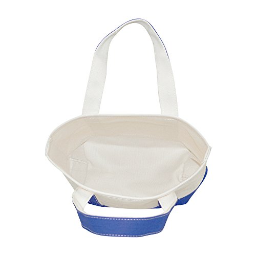 Dalix 14" Mini Small Cotton Canvas Party Favor Wedding Gift Tote Bag In Royal Blue #TOP4