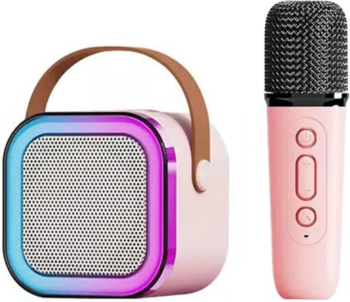 Kablosuz Bluetooth Hoparlör ve Mikrofon Seti – RGB LED Işıklı Taşınabilir Speaker, Karaoke Mikrofon, Çocuklar ve Yetişkinler için