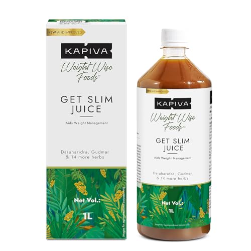 Kapiva Get Slim Juice - Healthy Weight Management Through 12 Ayurvedic Herbs Aids Metabolism and Digestion - 1L