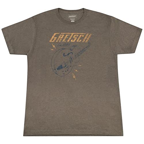 Gretsch® Camiseta para músicos (100% algodón, Talla S), Color marrón Cover