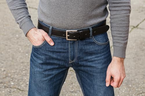 Black Leather Gun Belt, Size XL, 1.5'' Wide2