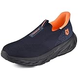 SUADEX Hands Free Slip On Steel Toe Shoes Indestructible Arch Support Steel Toe Sneakers Lightweight Work Safety Shoes Puncture Proof Composite Toe