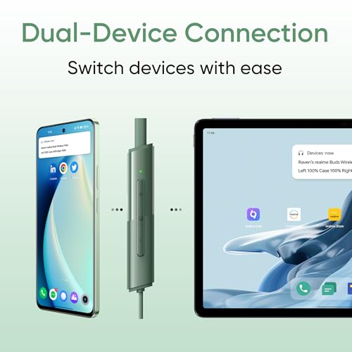 Image of realme Buds Wireless 3 Neo in Ear Bluetooth Neckband with 13.4 Mm Dynamic Bass Boost Driver,Upto 32 Hours Playback,Fast Charge,Ai Enc,45Ms Low Latency,Ip55 Dust&Water Resistannt&Bluetooth V 5.4 Green