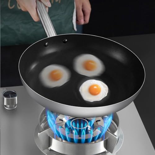 Wok con superficie antiadherente de acero inoxidable 12.6in miniatura 4