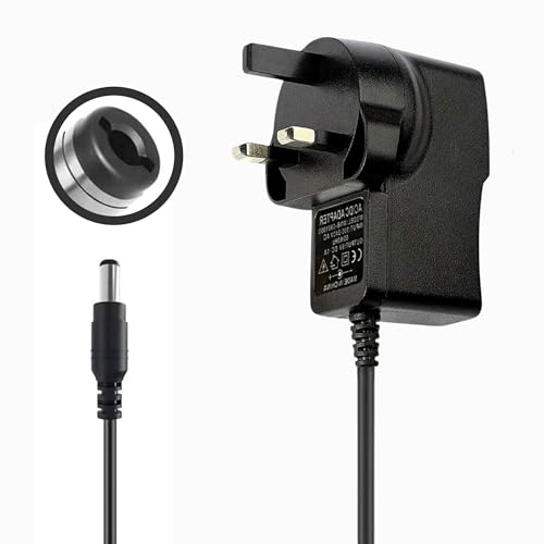 9V 1A Power Supply, AC to DC Powers Adapter 100-240V 50 60HZ Center Positive, Universal 1000MA Transformer Converter Charger UK Plug for Kids Electric Cars LED Strip Lights, Router, Video/Audio